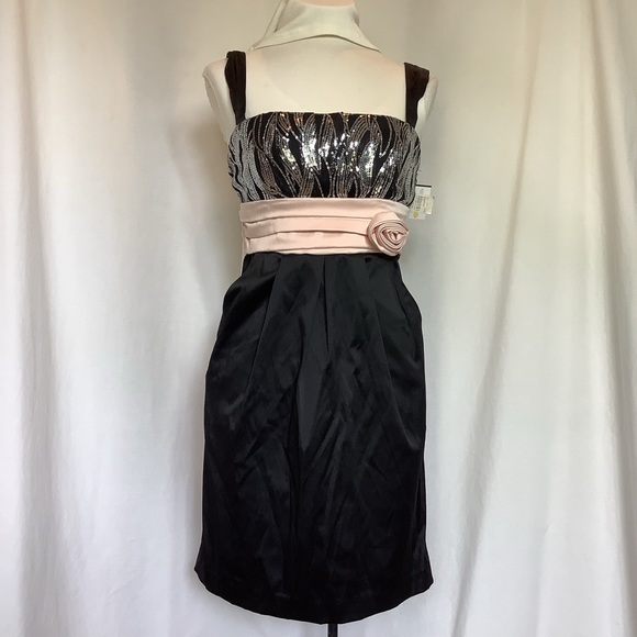 City Triangles NWT Black Sequin Prom/Party Dress Sz 9 - Picture 6 of 6